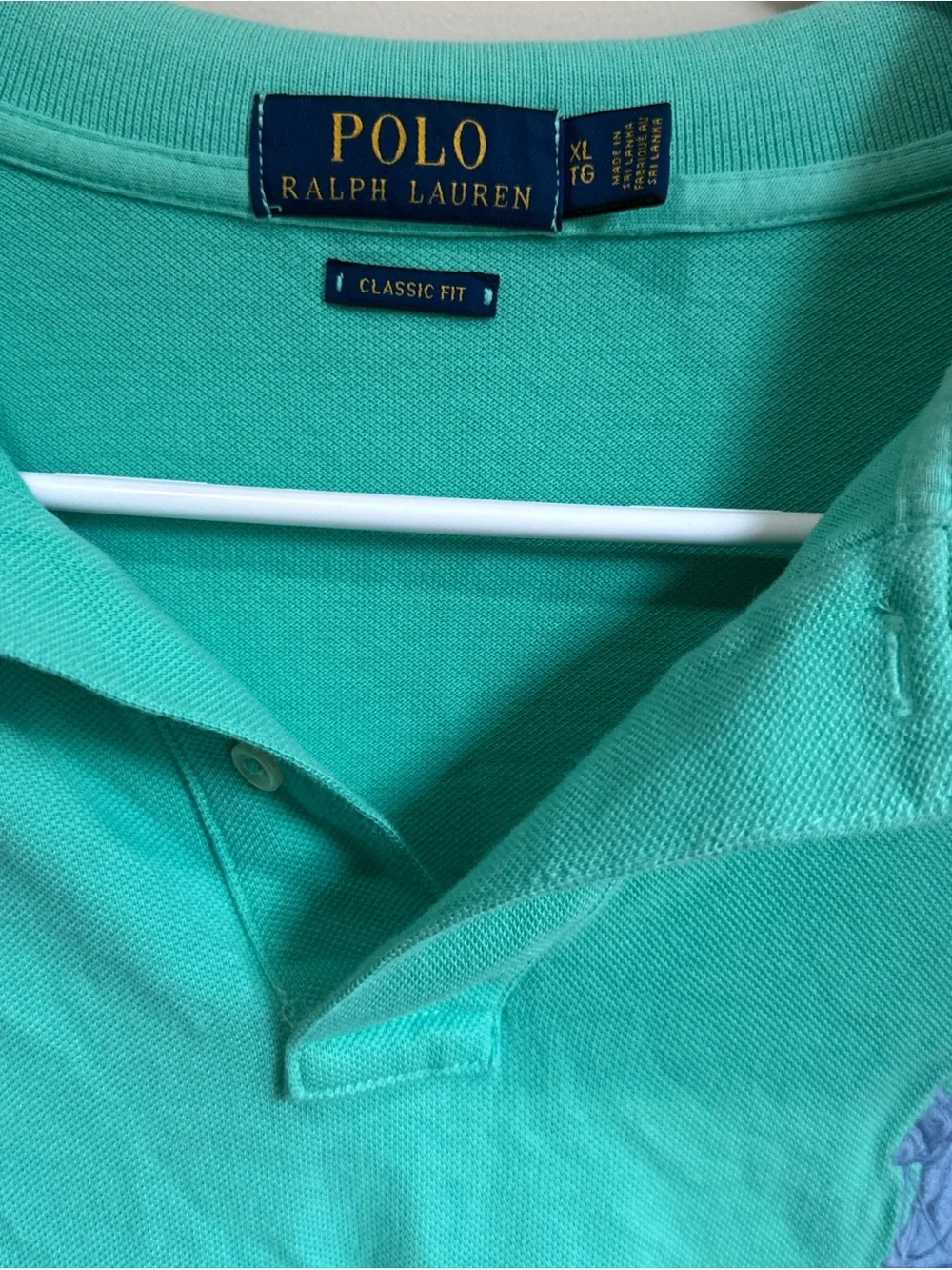 Ralph Lauren Men’s Aqua Green Polo Shirt with Embroidered Pony